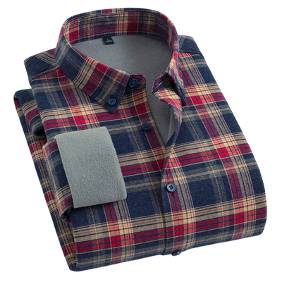 雅戈尔男士加绒加厚衬衣羊毛衬衫