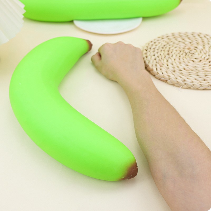 跨境仿真大香蕉捏捏批货神器好运爆乐捏款水果pu捏解压儿童玩具蕉