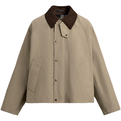 西班牙单！科技面料撞色领口夹克