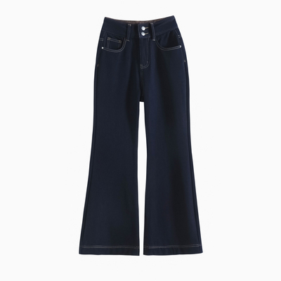 加绒不贴腿微喇裤九分长裤加长裤