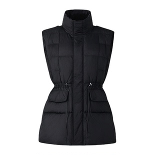 15303加厚保暖立领棉衣马甲无袖宽松系带收腰羽绒棉棉服坎肩外套