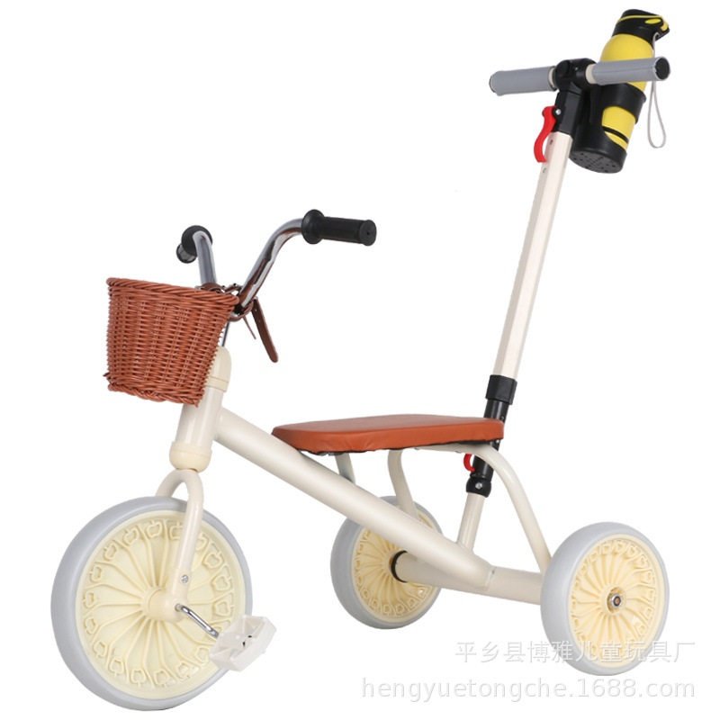 现货儿童三轮车1-5岁宝宝脚踏车轻便自行车婴幼儿折叠手推车推车