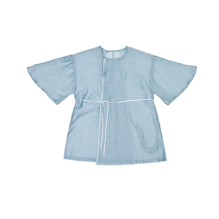 知则原创汉元素圆领衫国风上衣夏季宽松凉快-鸥鹭忘机【自得】