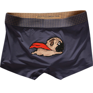 高端冰丝动漫无痕男士内裤丝滑高弹中腰舒适平角裤衩四角裤底裤头