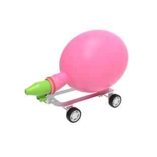 反冲小车空气动力小车气球四年级科学实验小学生科技小制作儿童diy手工材料包物理作用力与反作用力运动和力