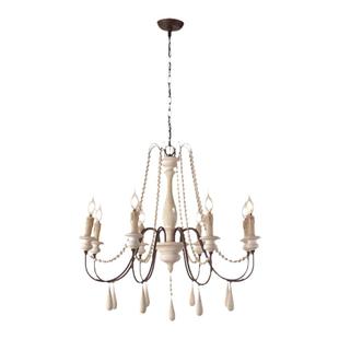 美式乡村复古木艺餐厅灯饰创意法式卧室铁艺客厅会所复古吊灯