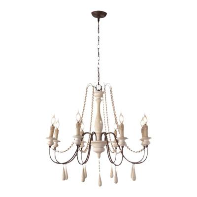 美式乡村复古木艺餐厅灯饰创意法式卧室铁艺客厅会所复古吊灯