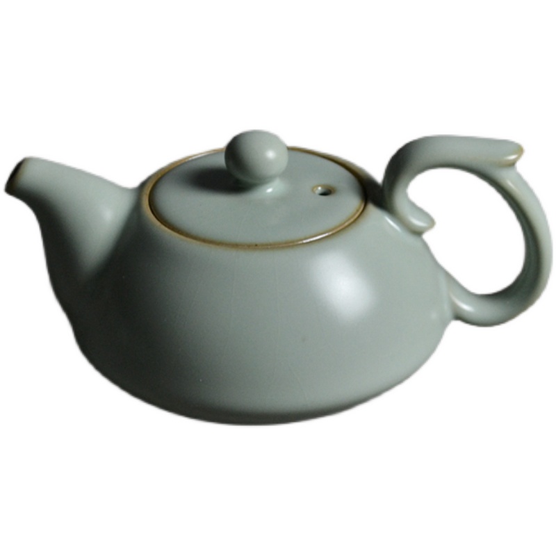 聚寶龍汝窯茶具天青開片玲瓏壺汝瓷茶壺正把壺功夫茶器泡茶壺