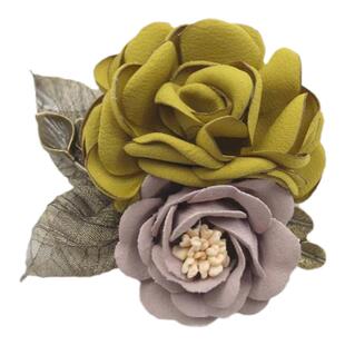 气质小香风山茶花手工干花珍珠胸针女款高档女胸花别针设计感小众