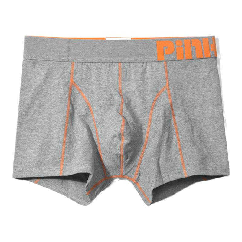 PinkHero男舒适中腰平角内裤透气棉吸汗四角运动裤衩青年长款欧码