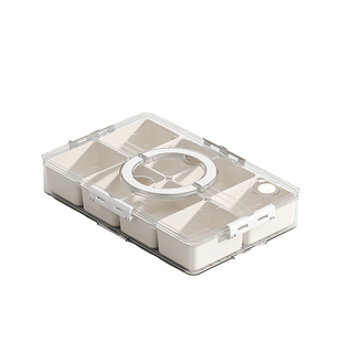 香料收纳盒食品级厨房家用大料调料干货密封一体多格分装年货果盒