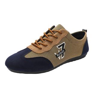 秋季新款男鞋透气老北京布鞋男士休闲百搭系带工作帆布鞋加绒轻便