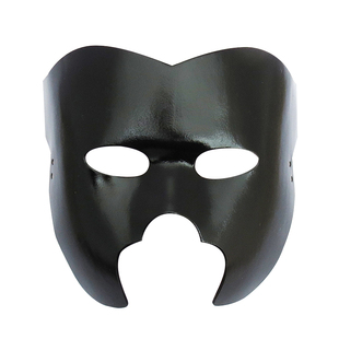 纯牛皮男士黑色舞会面具 蒙面歌王面具同款订制