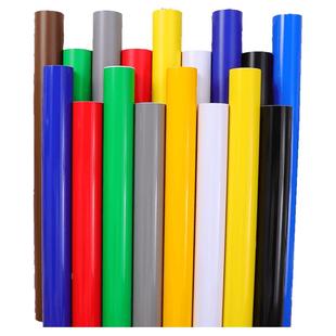 纯色户外亮面红色广告刻字贴纸PVC防水不干胶即时贴墙纸蓝色墙贴