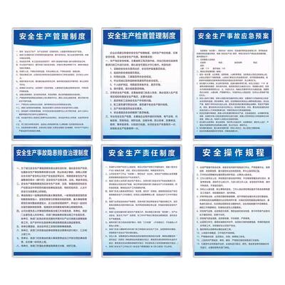 安全生产管理制度牌操作规程