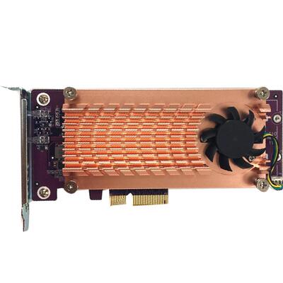 QNAP威联通NAS配件 QM2-2P-244A 双口M.2 PCIe-NVME-SSD扩充卡
