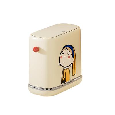 悦品集卫生间垃圾桶厕所自动吸附窄缝带盖高颜值夹缝2024新款家用