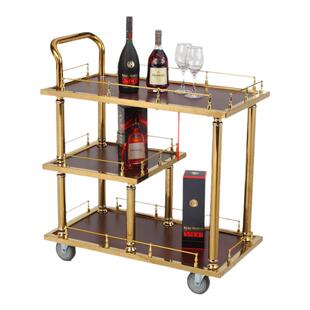 煮餐推车餐边柜豪华商用包房鲍鱼车移动静音轮酒店高档服务车餐车