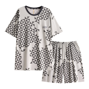 家乐芬睡衣男士夏季夏天莫代尔短袖短裤家居服男款休闲可外穿出门