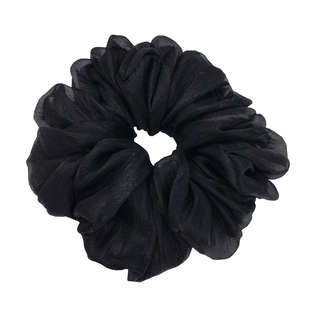 大肠发圈女2025新款褶皱网纱大肠圈大号日韩夏季优雅仙气发绳发饰