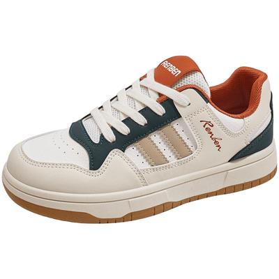 人本小白鞋女2025新款春季厚底增高鞋子女款百搭爆款休闲运动板鞋