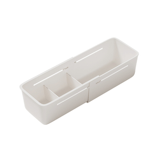 抽屉分隔收纳盒内置可伸缩化妆品整理盒滑轨首饰隔板分格厨房筷子