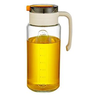 紫丁香油瓶950毫升大容量防漏玻璃瓶食品级带刻度酱油醋瓶壶套装