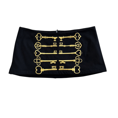 FOURFORTY KEY KEY KEY MINI SKIRT 腿精女团风钥匙刺绣超短裙裤
