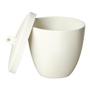 瓷坩埚实验室灰分陶瓷坩锅多规格瓷中埚带盖耐高温陶瓷过滤坩埚沥青溶解度坩埚Ceramic Crucible