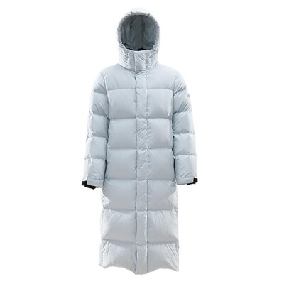95白鸭绒连帽400G长款羽绒服