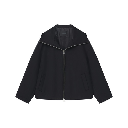 冬季新款短款毛呢夹克外套男士拉链宽松时尚高领羊毛呢子外套潮流