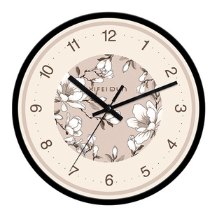 复古钟表挂钟简约法式奶油风客厅家用装饰现代静音石英钟创意时钟