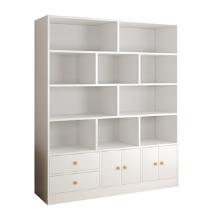 老板桌文件柜资料柜柜子背景储物办公室木质现代办公档案落地书柜