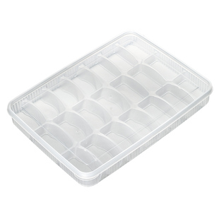 饺子盒冷冻食品级保鲜盒水饺馄饨托盘速冻食物大容量家用冰箱饺子