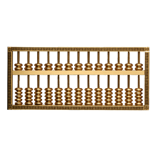 全铜算盘摆件大号店铺办公室桌面招财聚财装饰品纯黄铜如意金算盘