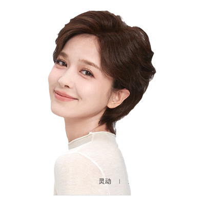 瑞贝卡气质短发全头套