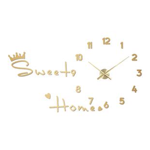 DIY装饰钟表挂钟客厅2025新款客厅餐厅北欧轻奢3D数字墙贴创意钟