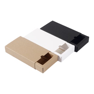 批发牛皮纸抽屉纸盒白卡茶叶空盒子首饰礼物包装盒长方形伴手礼盒