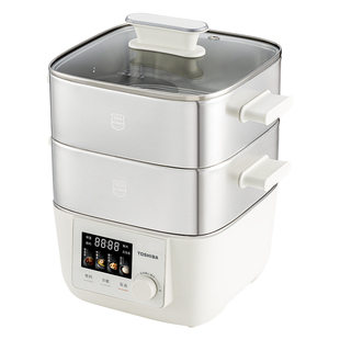 东芝小白露0塑0涂层SE电蒸锅家用2025新款蒸菜蒸煮炖多功能一体锅