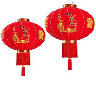 福字大红灯笼新款2026马年大门口一对免插电灯笼新年春节过年挂饰