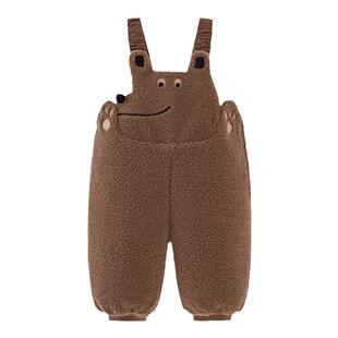 迷你巴拉巴拉婴儿宝宝背带裤加绒冬季男女童护肚长裤新款童装裤子