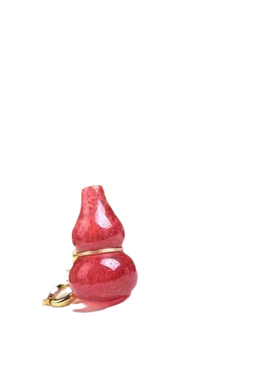 天然草莓晶吊坠鸽血红星光水晶葫芦女士款礼品气质文雅大气饰品