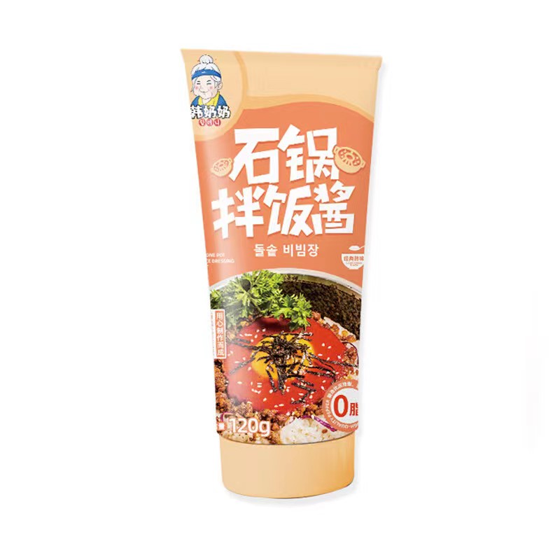 【正品】韓奶奶石鍋拌飯辣醬0脂肪韓式辣椒醬下飯拌面400g大瓶裝