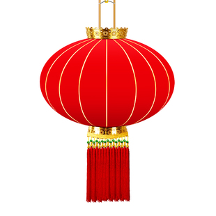 灯笼新款2026年大门口一对装大红灯笼马年新年别墅中国风植绒挂饰