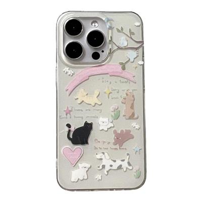 ins风可爱少女心手机壳猫咪狗狗