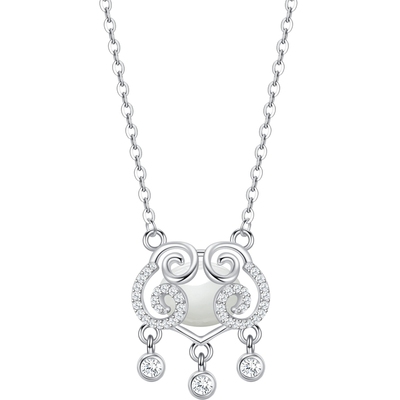 潮宏基倾玉S925银和田玉项链