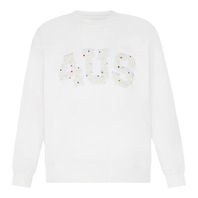 FORUYES小香风字母贴布绣卫衣