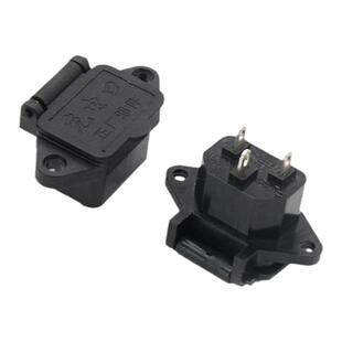 品字插座AC电源插座三脚插头10A15A250V电脑小家电带耳朵品字公座