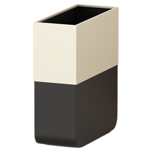 胡桃木纹卫生间垃圾桶专用家用客厅卧室意式轻奢无盖厕所夹缝纸篓