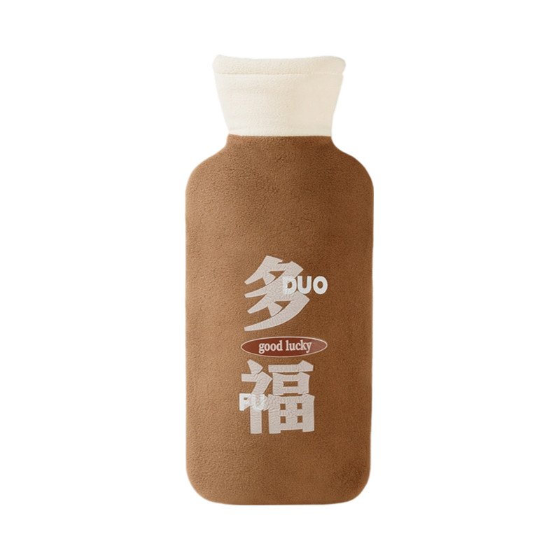 热水袋注水式毛绒暖手宝暖脚敷肚子被窝专用大号暖手袋长条暖水袋